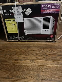 LG Room Air Conditioner Cooling & Heat; 570 sq.ft (19'x30'); fit windows 27"-39"W x 16"H; NEW