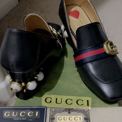 Black shoes with pearls size 41