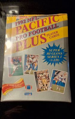 Factory-sealed 1992 Pacific Pro Football Plus Series 1 Wax Box