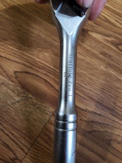 Pro 1/2" Scaffold Ratchet 7/8" DR. 6-Point Socket Wrench Steel Hammer Tip Tool