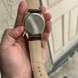 Faliedu Gold Brown Greenish Crocodile Leather Wrist Band