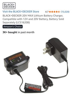 BLACK+DECKER LCS1620 20V MAX Lithium Battery Charger