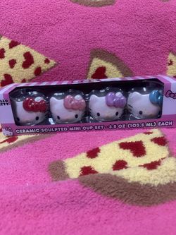 Hello Kitty Ceramic Sculpted Mini Cup Set 