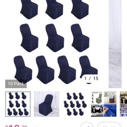 Navy Blue Chair Covers