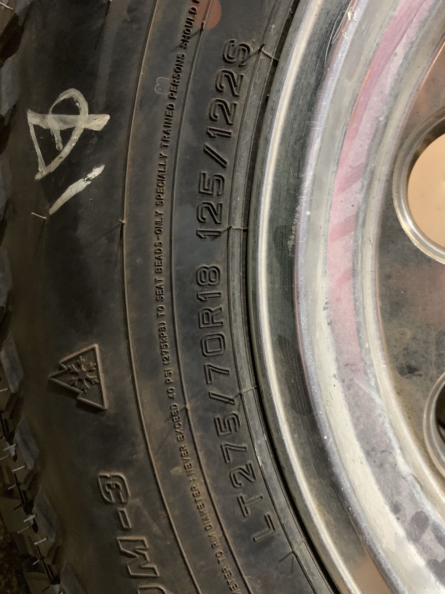 Open Range Les Schwab all terrain tires LT2757018 for Sale in