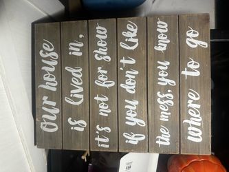 Rustic Wood Home Quote Sign