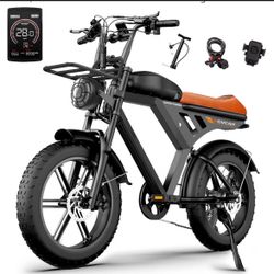 Movcan v30 20 inch fat tire electric bicycle 28MPh 750w motor 45 miles max range
