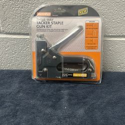 Three Way Tacker Staple Gun Kit 1500 Staples Included. Open Up And Staple Your Heart Away.