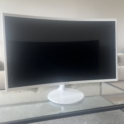 32” Samsung White Curved Monitor