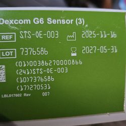 Dexcom Box of 3 sensors $180