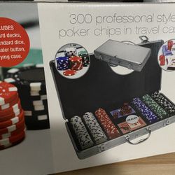 Poker Chips In Travel Case