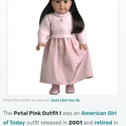 Vintage American girl petal pink outfit W/OG Box