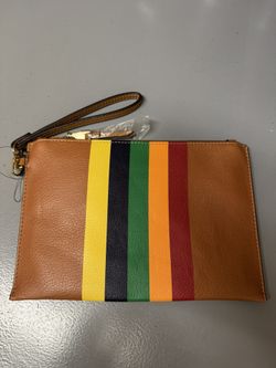 New  Wristlet  Large With Stripes 