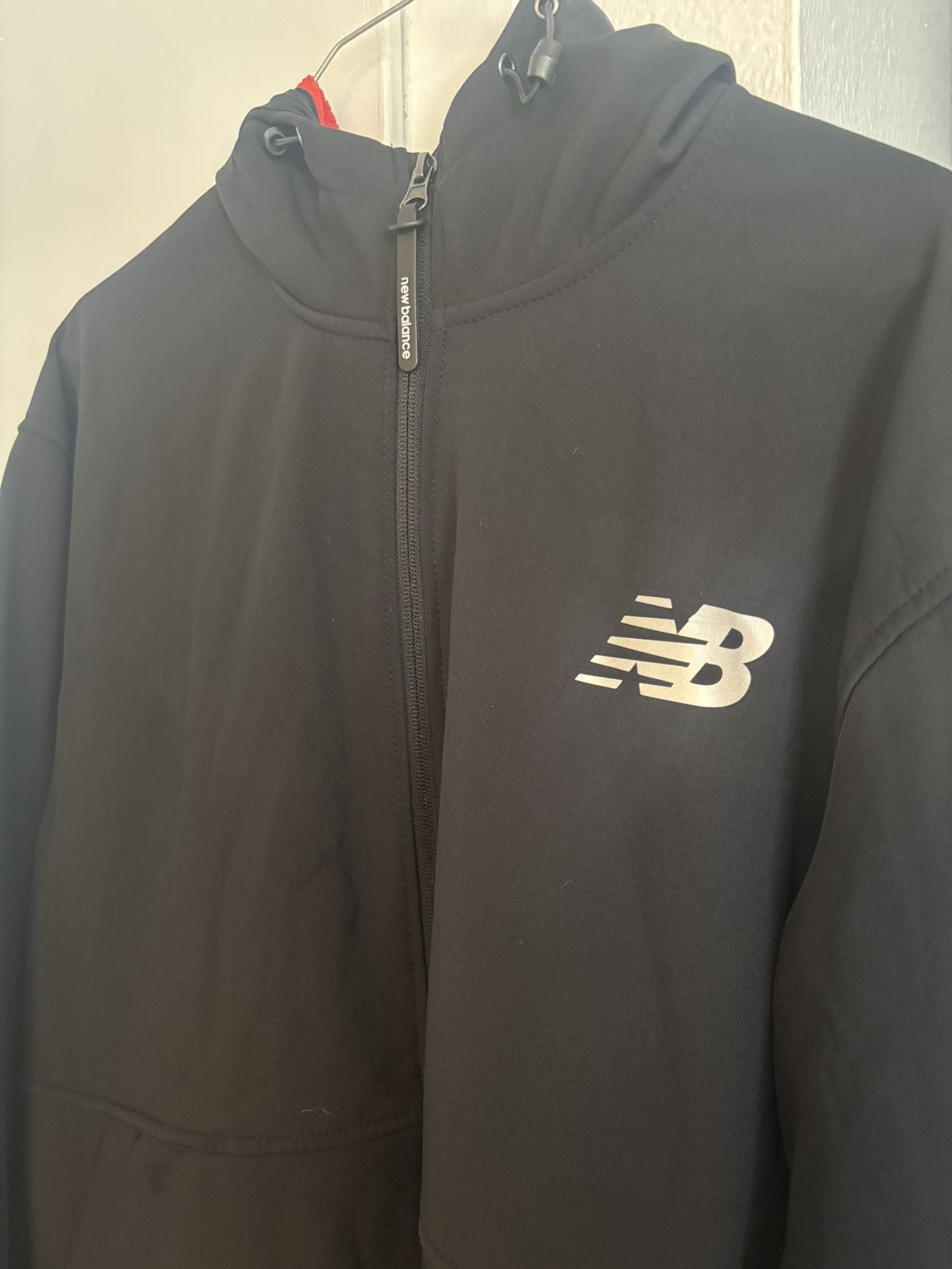 New Balance men's black full-zip jacket,