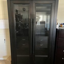 Bookcase With Glass Doors Heavy Duty Beautiful 