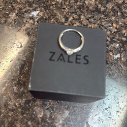 Sterling Silver/white Gold plated Promise Ring 