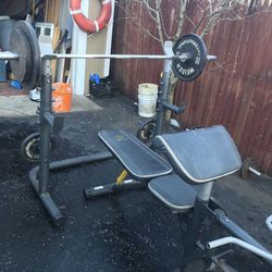 Golds Gym xrs 20 & Olympic barbell