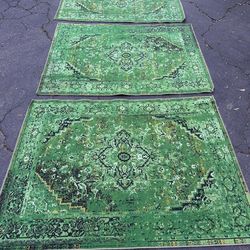 Set of 3 Vintage Reiko Area Rug 4’4 x 6’