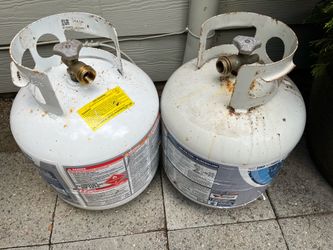 Two propane tanks