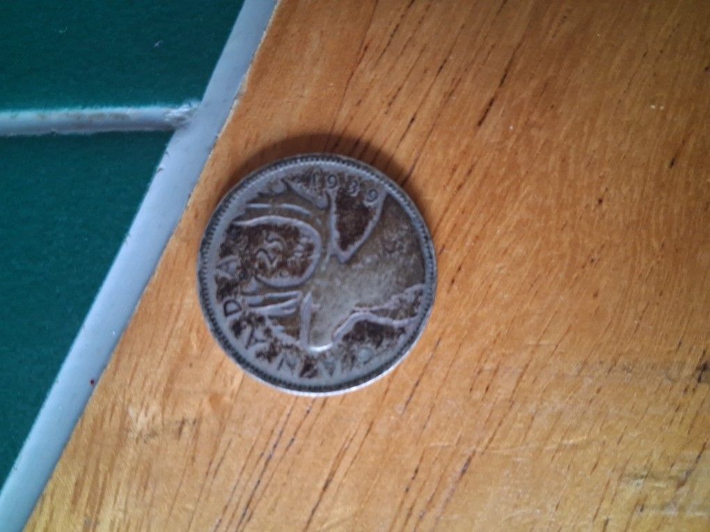 Rare 25 Cents Canada King George Deer