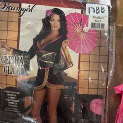 Geisha Glam Costume Adult Medium 6-10