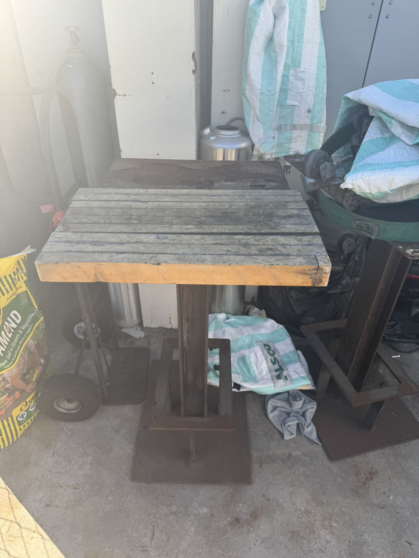 2 Metal Table Bases
