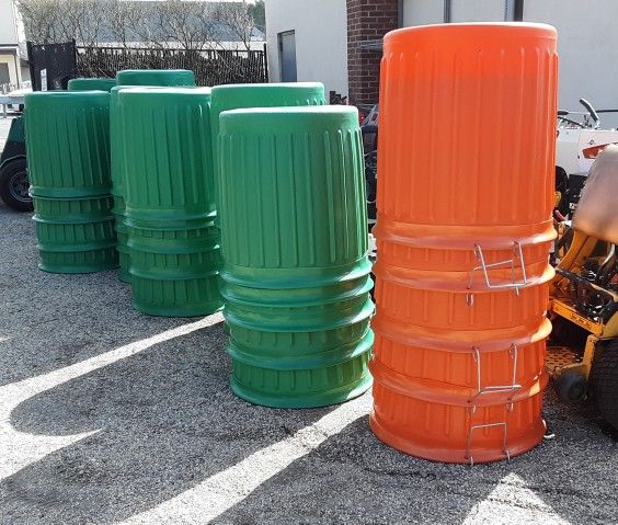 Carry Barrel - 60 Gallon - Landscaper Polyethylene Plastic Garbage Cans - New - Made in USA