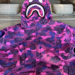 Purple Bape Hoodie Large New 