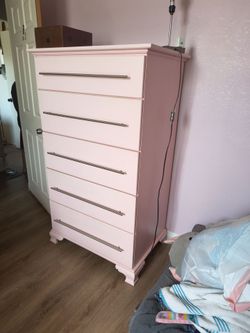 Custom made dresser, pink