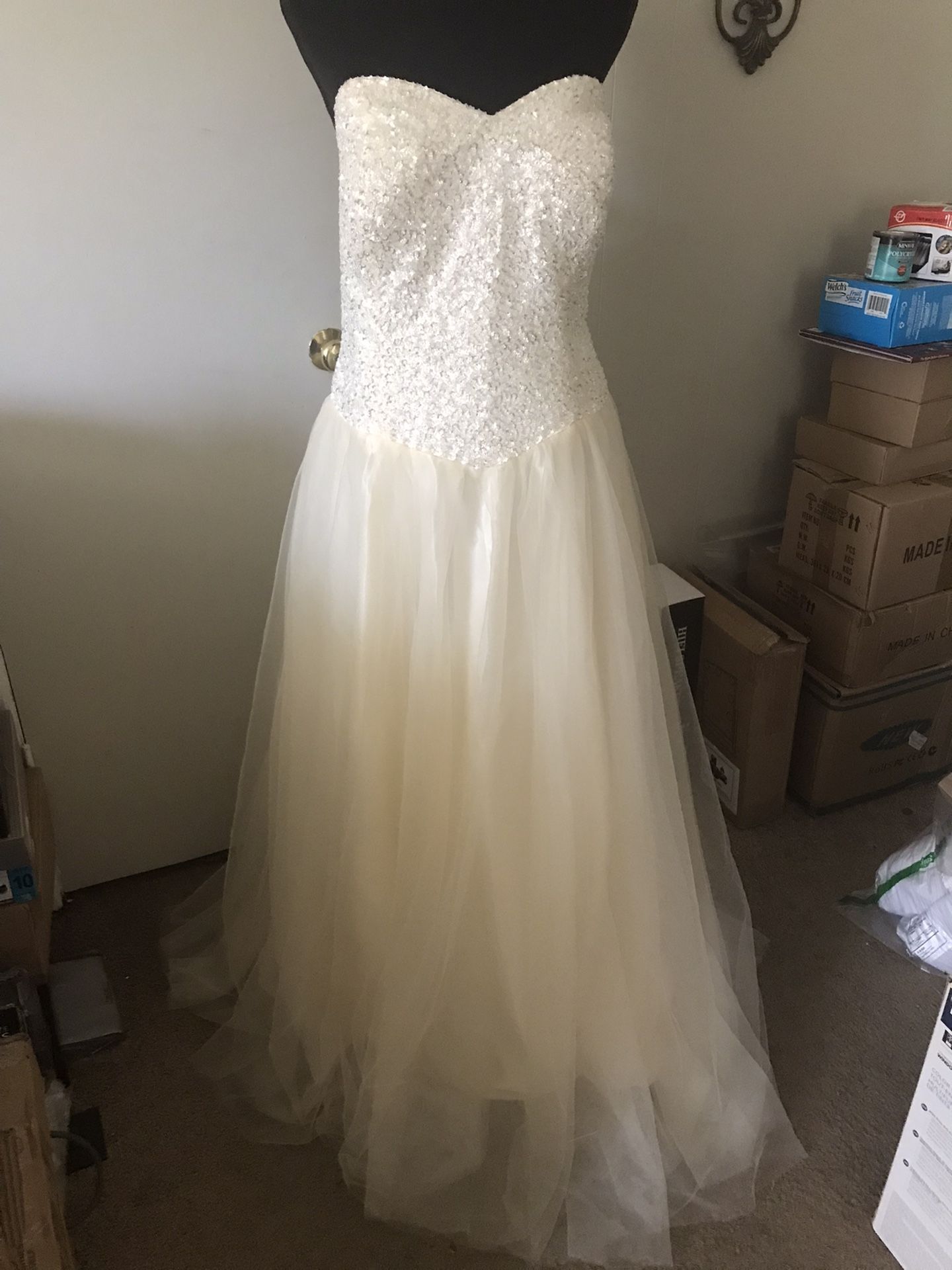 Cream Wedding Dress 14/16