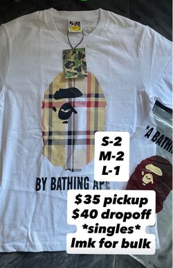 White burberry bape tee