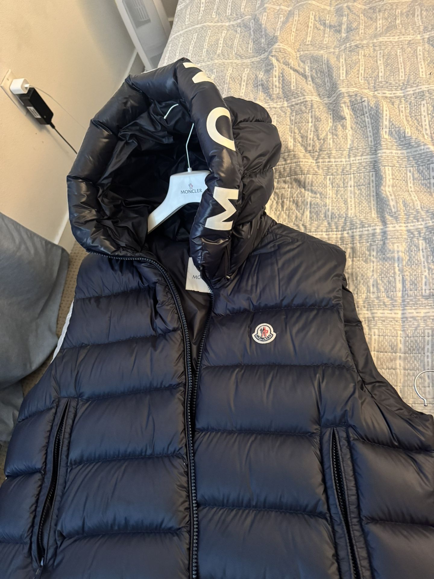 Authentic Moncler Vest With Hoodie
