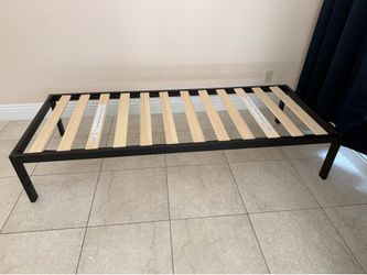 Metal Platform Bed Frame & Memory Foam Mattress - Narrow Twin - Cot - super comfy and supportive