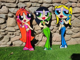 Powerpuff Girls Wood Art Cutouts
