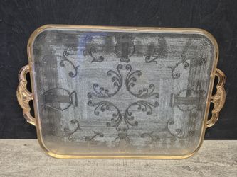 Vintage Jeannette Glass rectangular serving tray, from the "Harp" pattern line. Excellent Condition. No chips or scratches. It's Available, See Below.