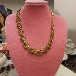 Coro Gold Rhinestone  Chocker