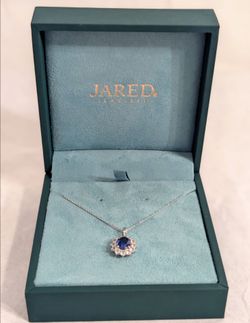 Oval Blue Sapphire Necklace from JARED