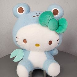 11" Authentic SANRIO Hello Kitty Blue Frog Plush