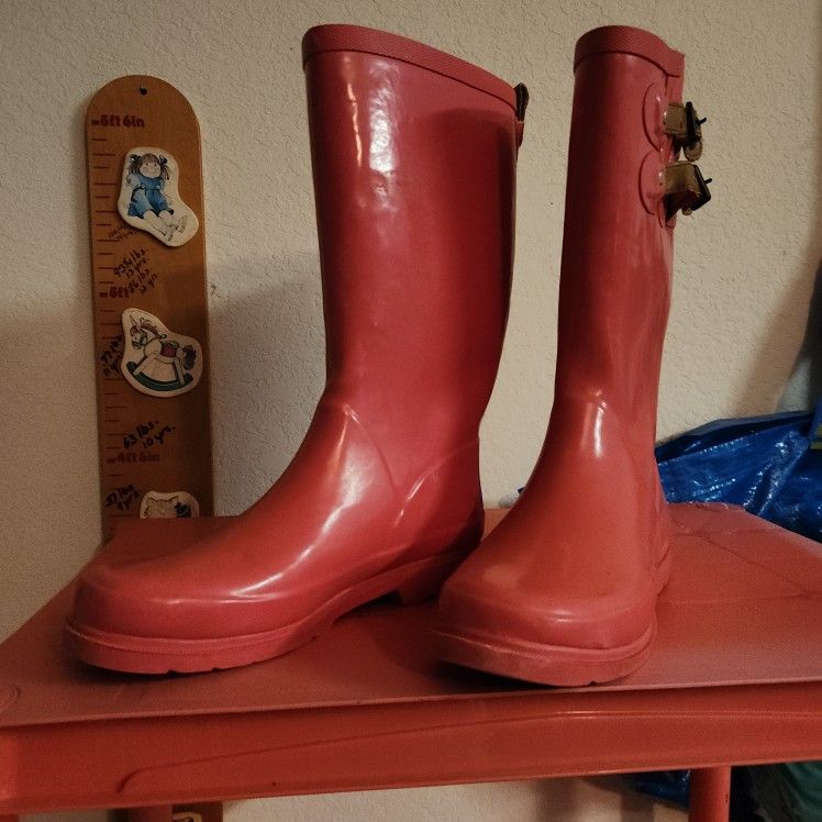 Pink Rain Boots