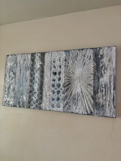 Large Abstract Textured Canvas Wall Art