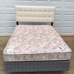 Full Size Bed with Mattress Set