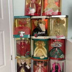1988 To 1998 Holiday Barbie PLUS 3 FREE