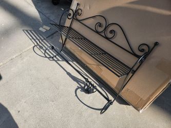 Wroght Iron Black wall shelf is great for displaying
