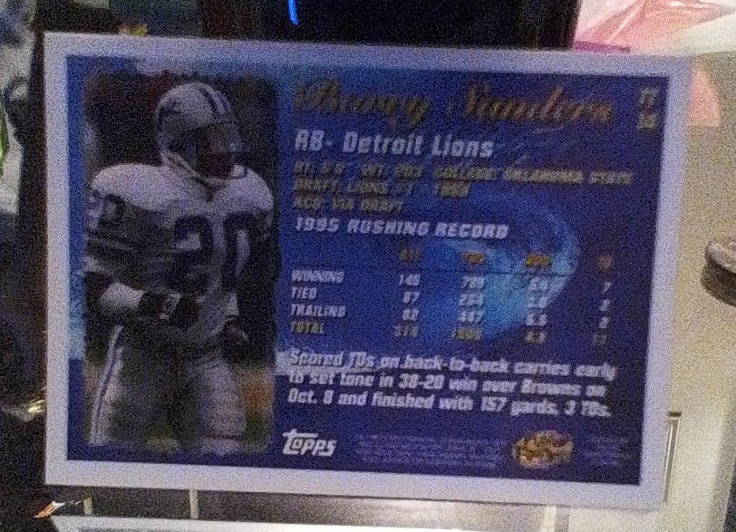 1996 Barry Sanders Topps Chrome Tide Turner's Refracture #TT14 MINT 9 (contact info removed)3