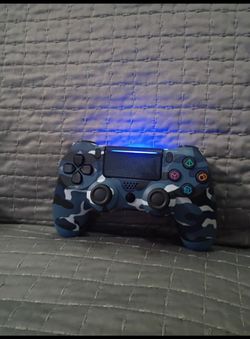 New PlayStation 4 Controller DualShock 4 - Blue Camo PS4 Video Game Controller Working And Tested