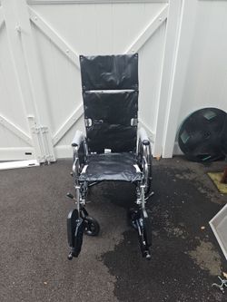 Reclining Wheelchair with Chrome Frame