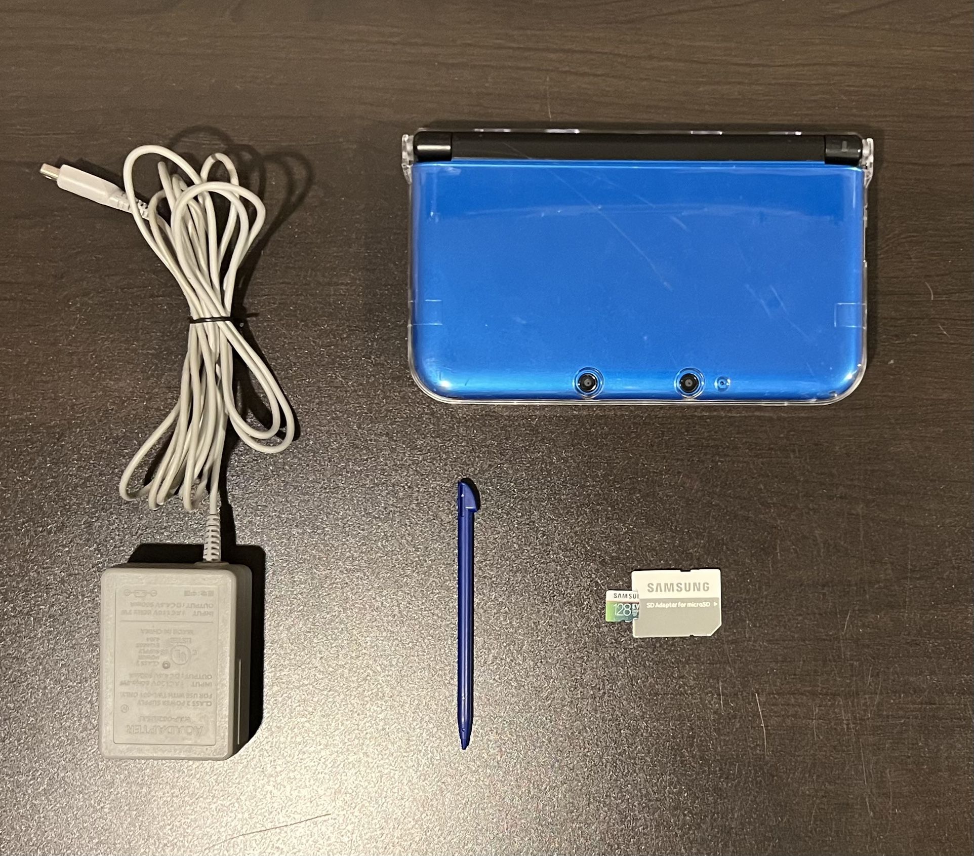 Nintendo 3DS XL Blue 128 gb Micro SD card with adapter Card HBN Twilight