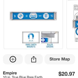 Empire 10” magnetic torpedo level. New asking $18