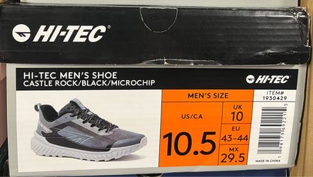 Men’s shoes hi Tec new size 10.5 brand new grey gym running trainers comfort