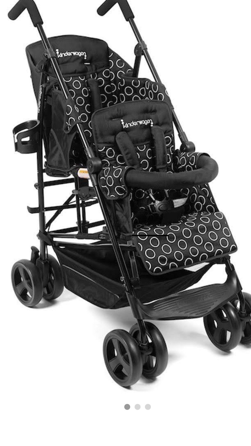 Kinderwagon Hop Double Child Stroller w/ Canopy